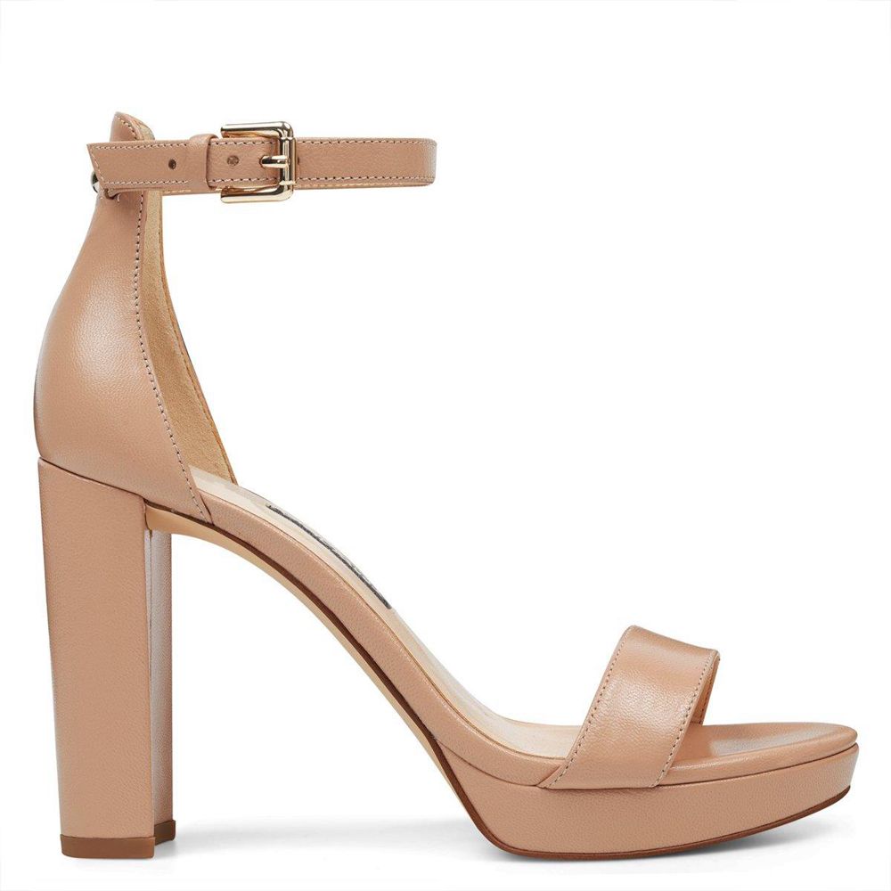 Nine West Dempsey Platform Sandals South Africa Nine West Beige